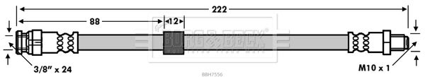 BORG & BECK Bremžu šļūtene BBH7556